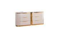 1401 laura Dresser in White& Gold