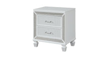 Crystal nightstand in White