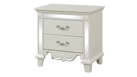 Milan Nightstand in Milky White