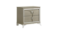 Samantha Nightstand in Silver